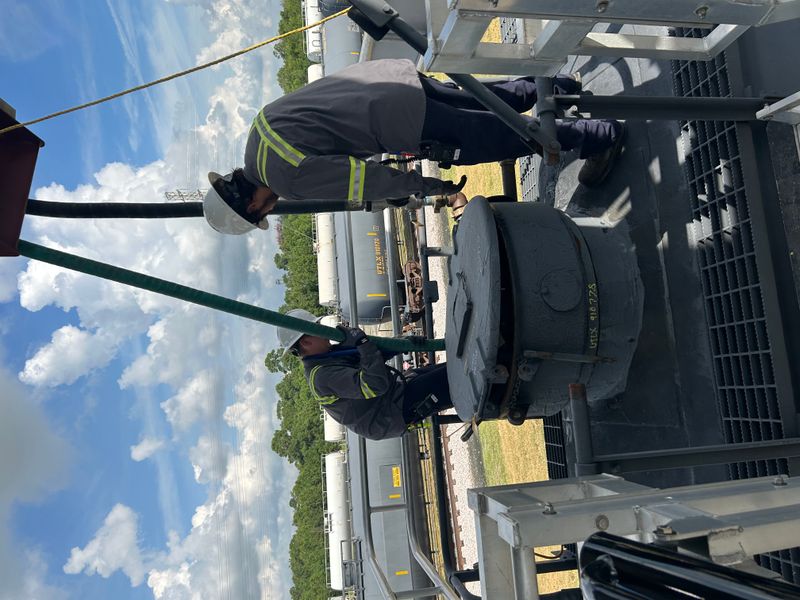 Gravity Rail team performing tank car operations